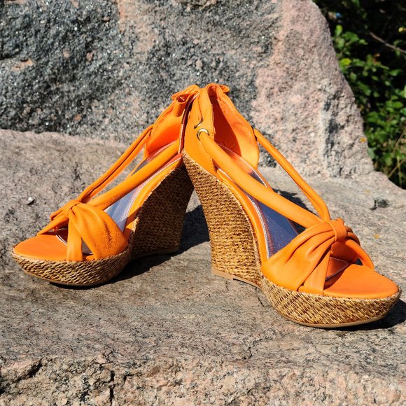Qupid Orange Wedges - 7 - New - Picture 2 of 5